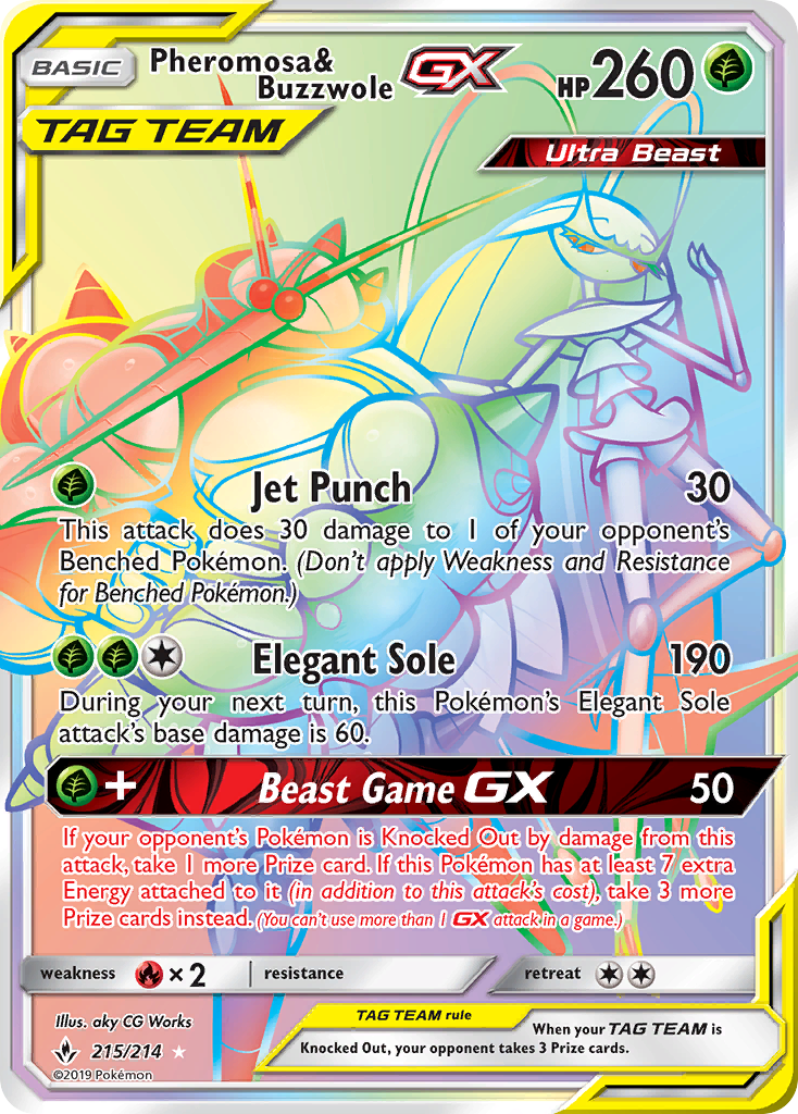 Pheromosa & Buzzwole GX (215/214) [Sun & Moon: Unbroken Bonds] | Gear Gaming Bentonville