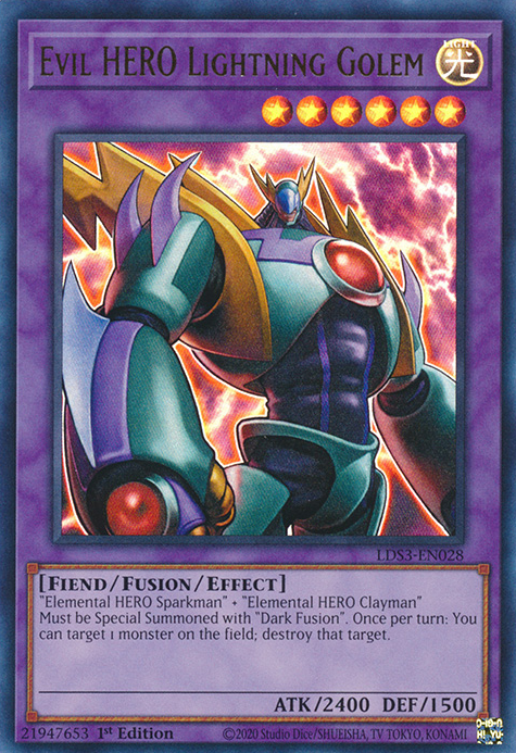 Evil HERO Lightning Golem [LDS3-EN028] Ultra Rare | Gear Gaming Bentonville