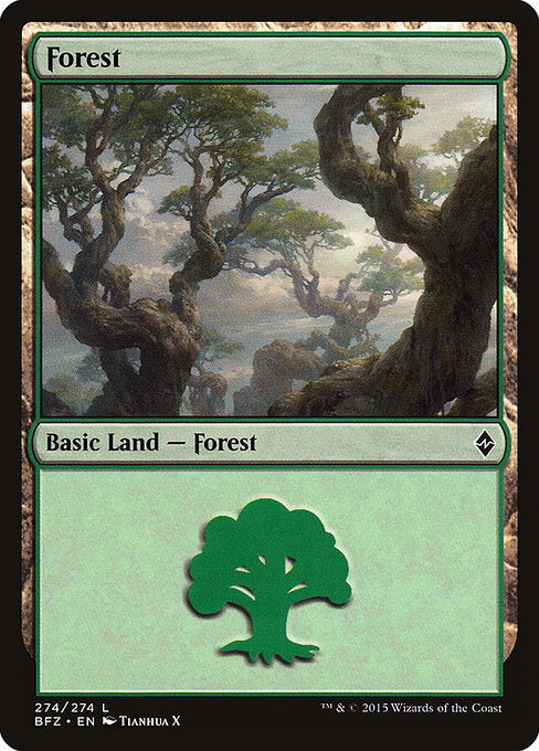 Forest (274) [Battle for Zendikar] | Gear Gaming Bentonville