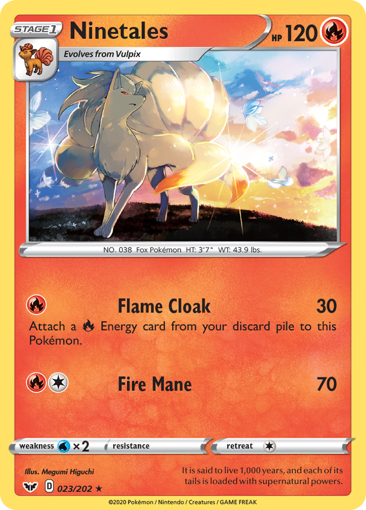 Ninetales (023/202) [Sword & Shield: Base Set] | Gear Gaming Bentonville