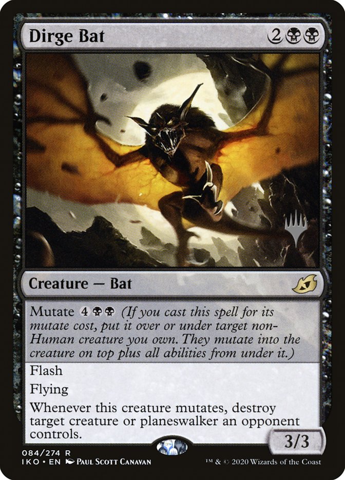 Dirge Bat (Promo Pack) [Ikoria: Lair of Behemoths Promos] | Gear Gaming Bentonville