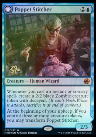 Poppet Stitcher // Poppet Factory [Innistrad: Midnight Hunt Prerelease Promos] | Gear Gaming Bentonville