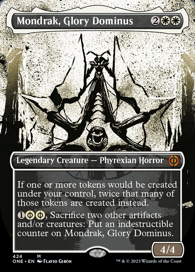 Mondrak, Glory Dominus (Borderless Ichor Step-and-Compleat Foil) [Phyrexia: All Will Be One] | Gear Gaming Bentonville