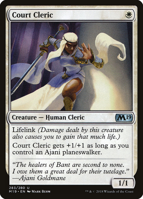 Court Cleric [Core Set 2019] | Gear Gaming Bentonville