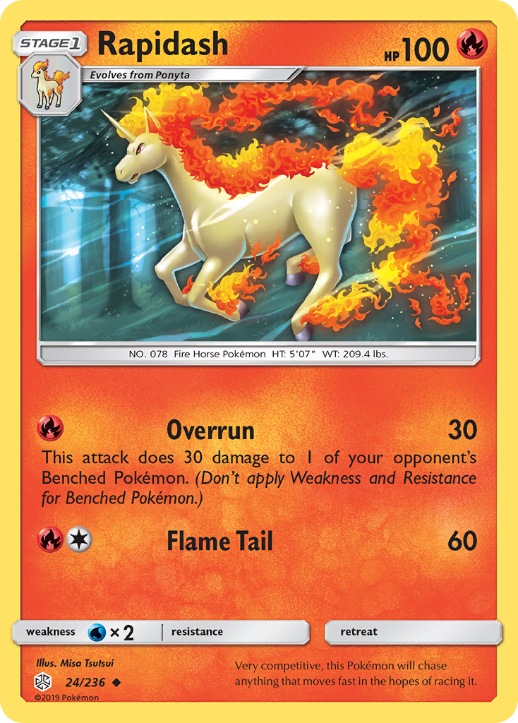 Rapidash (24/236) [Sun & Moon: Cosmic Eclipse] | Gear Gaming Bentonville