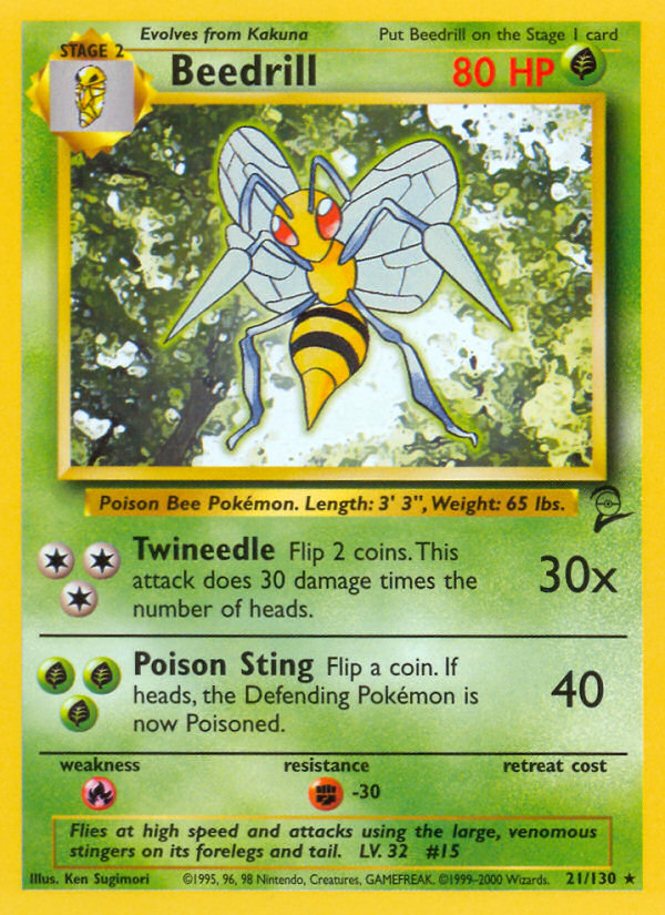 Beedrill (21/130) [Base Set 2] | Gear Gaming Bentonville