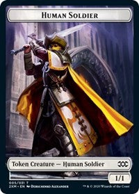 Human Soldier // Tuktuk the Returned Double-sided Token [Double Masters Tokens] | Gear Gaming Bentonville