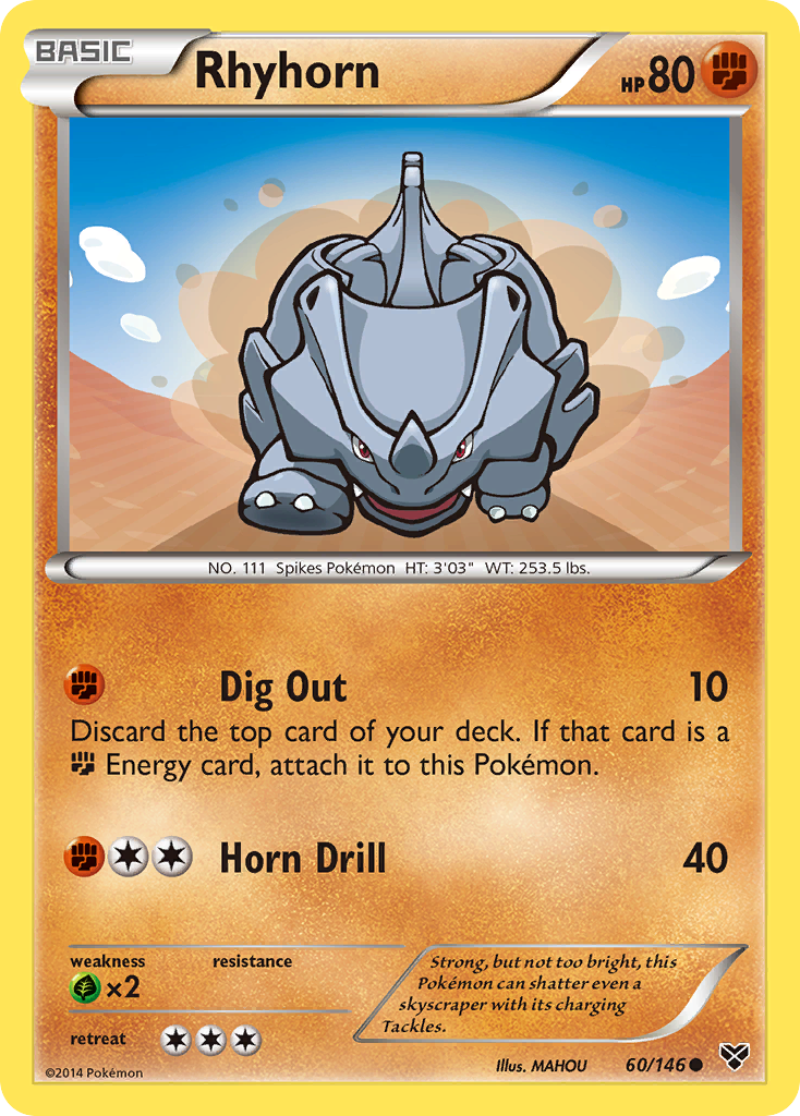 Rhyhorn (60/146) [XY: Base Set] | Gear Gaming Bentonville