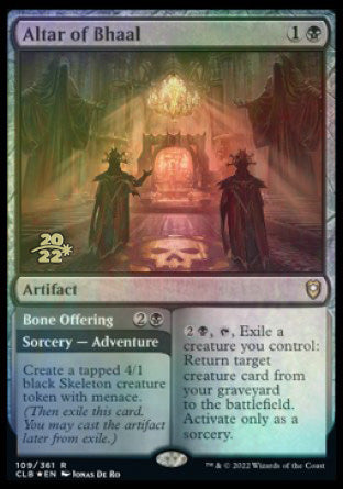 Altar of Bhaal // Bone Offering [Commander Legends: Battle for Baldur's Gate Prerelease Promos] | Gear Gaming Bentonville