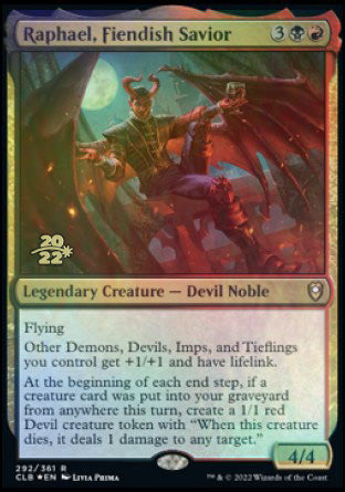 Raphael, Fiendish Savior [Commander Legends: Battle for Baldur's Gate Prerelease Promos] | Gear Gaming Bentonville