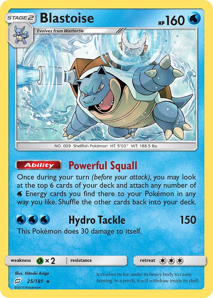 Blastoise (25/181) (Theme Deck Exclusive) [Sun & Moon: Team Up] | Gear Gaming Bentonville