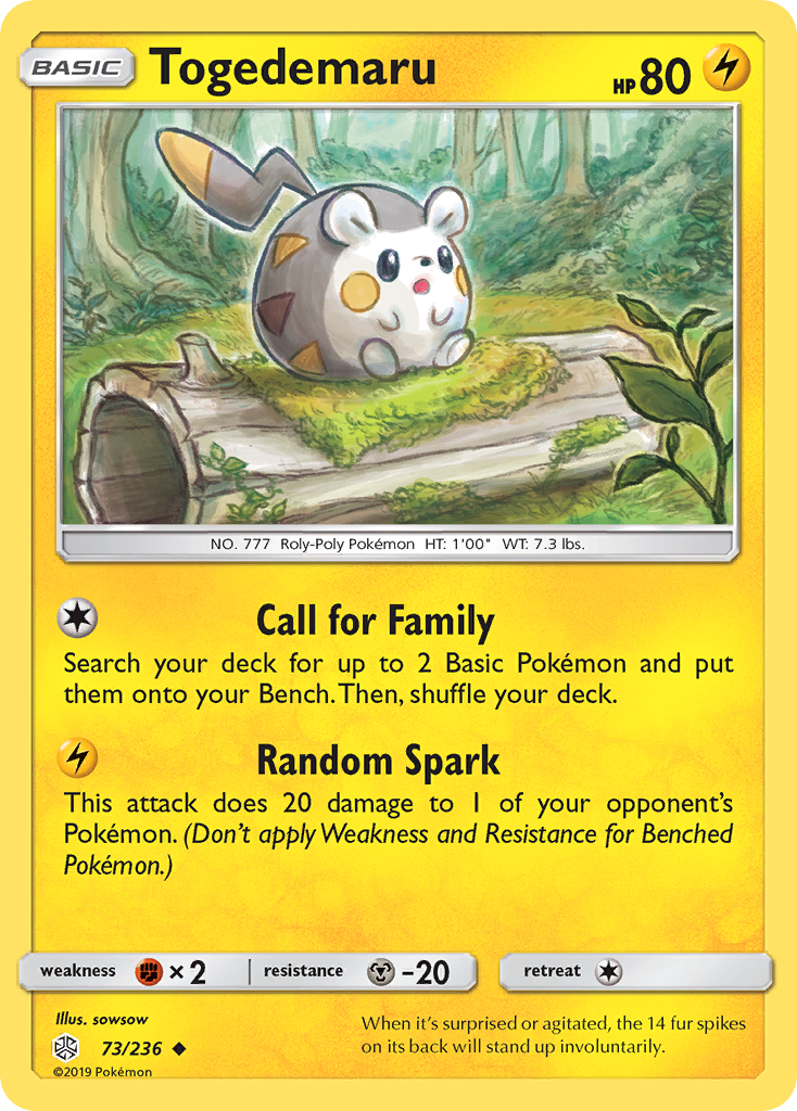 Togedemaru (73/236) [Sun & Moon: Cosmic Eclipse] | Gear Gaming Bentonville