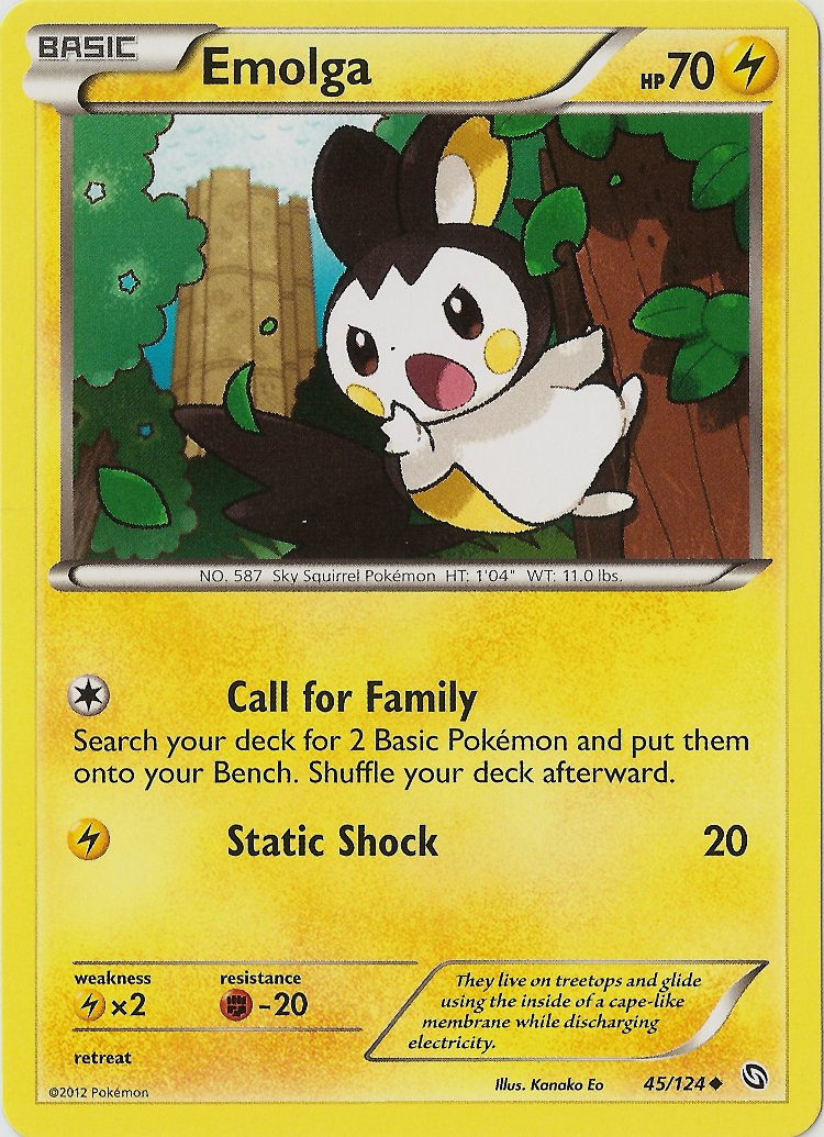 Emolga (45/124) [Black & White: Dragons Exalted] | Gear Gaming Bentonville