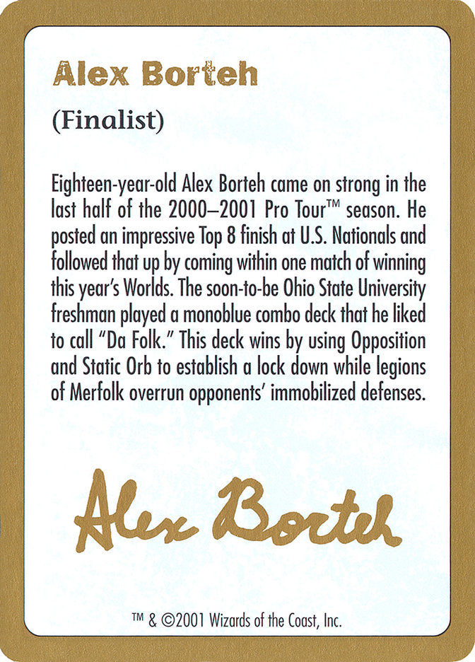 Alex Borteh Bio [World Championship Decks 2001] | Gear Gaming Bentonville