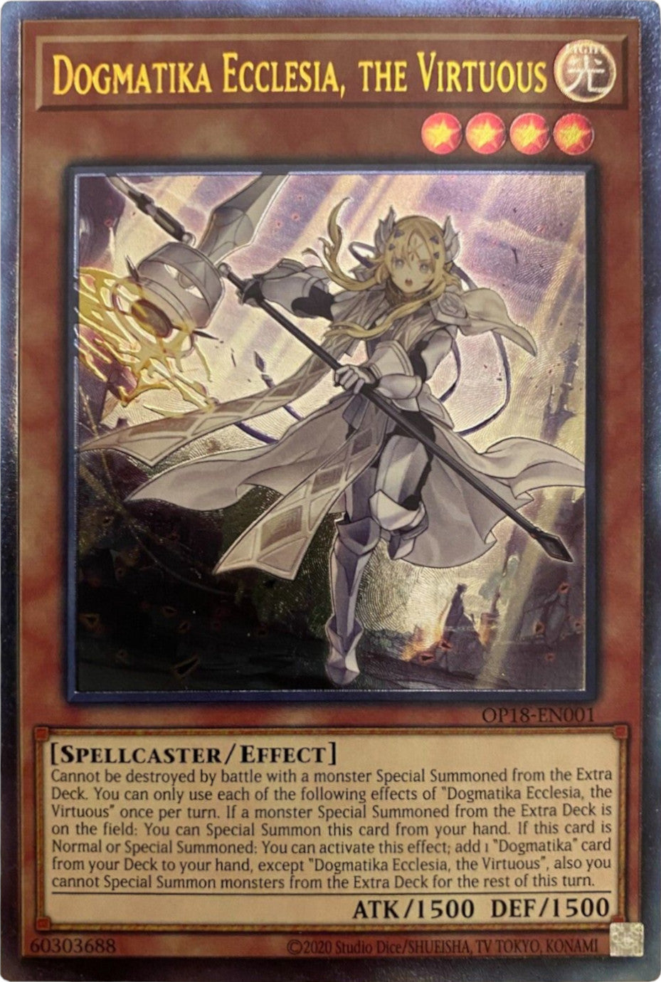 Dogmatika Ecclesia, the Virtuous [OP18-EN001] Ultimate Rare | Gear Gaming Bentonville