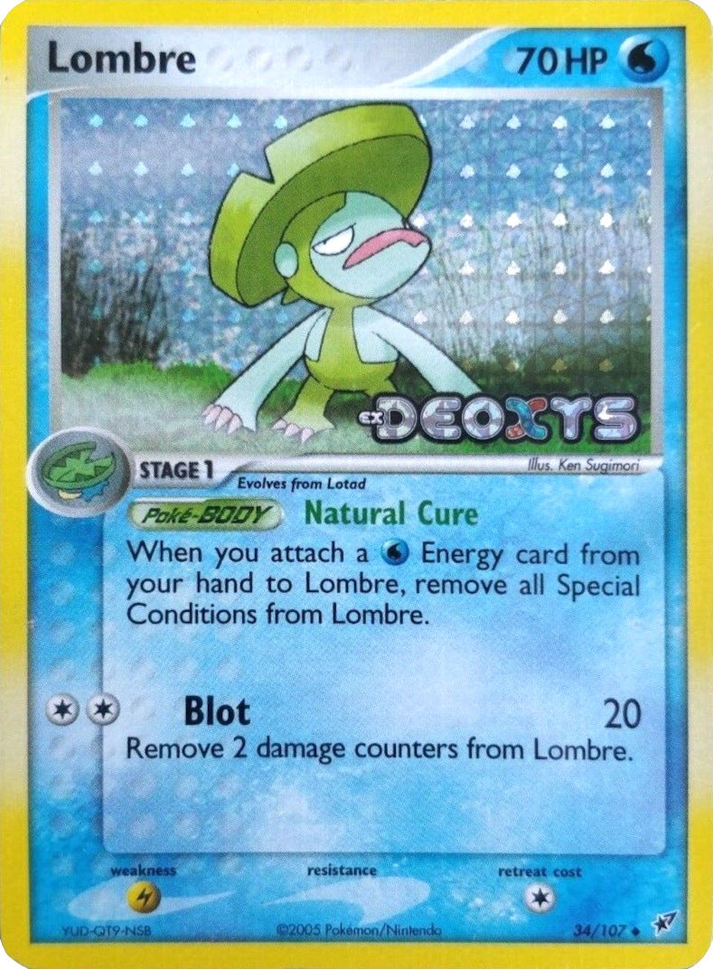 Lombre (34/107) (Stamped) [EX: Deoxys] | Gear Gaming Bentonville