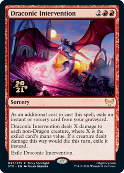 Draconic Intervention [Strixhaven: School of Mages Prerelease Promos] | Gear Gaming Bentonville