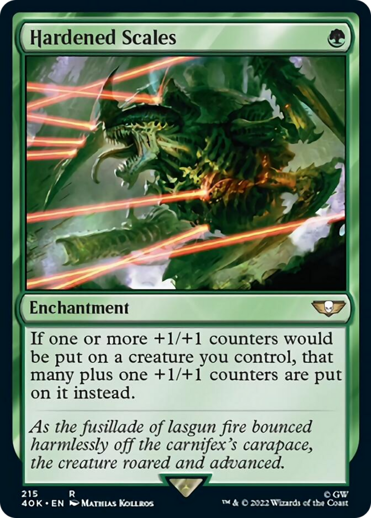 Hardened Scales (Surge Foil) [Universes Beyond: Warhammer 40,000] | Gear Gaming Bentonville