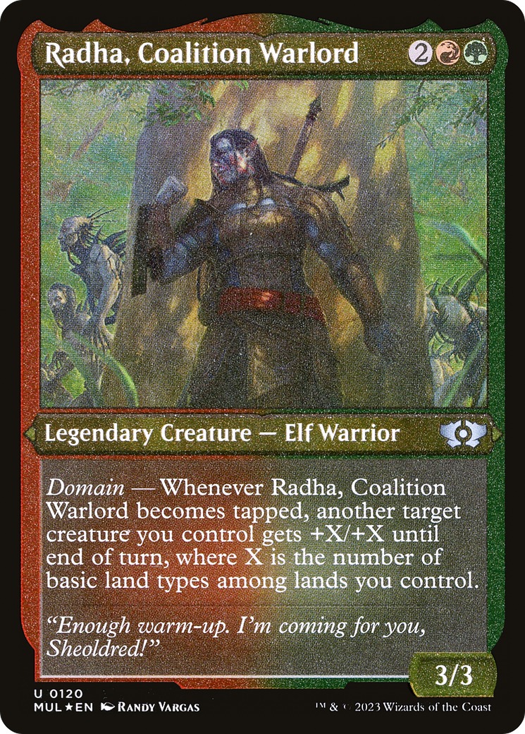 Radha, Coalition Warlord (Foil Etched) [Multiverse Legends] | Gear Gaming Bentonville