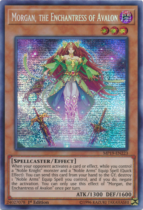 Morgan, the Enchantress of Avalon [MP19-EN223] Prismatic Secret Rare | Gear Gaming Bentonville