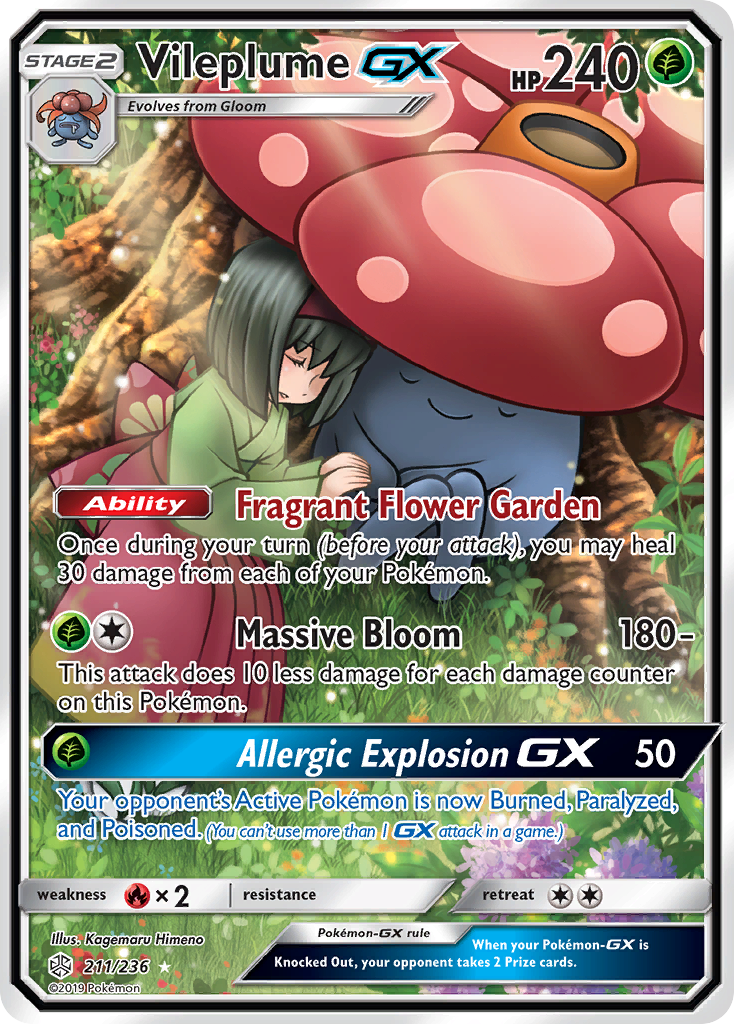 Vileplume GX (211/236) [Sun & Moon: Cosmic Eclipse] | Gear Gaming Bentonville