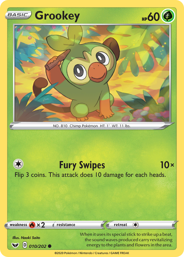 Grookey (010/202) [Sword & Shield: Base Set] | Gear Gaming Bentonville