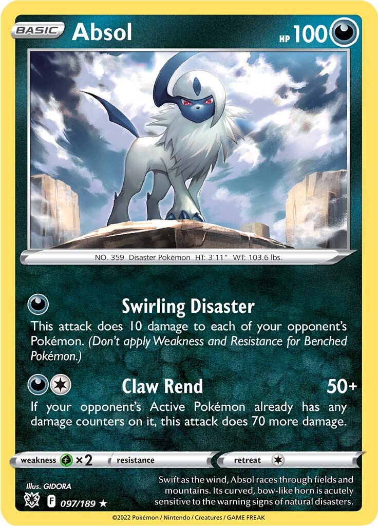 Absol (097/189) (Theme Deck Exclusive) [Sword & Shield: Astral Radiance] | Gear Gaming Bentonville