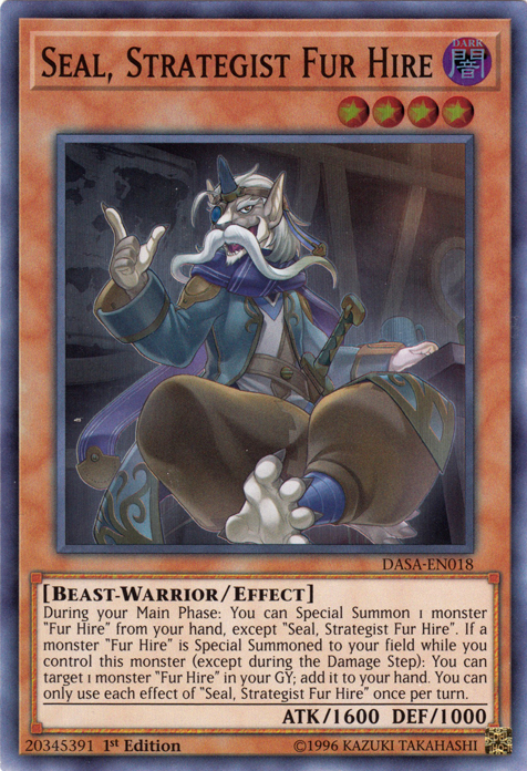 Seal, Strategist Fur Hire [DASA-EN018] Super Rare | Gear Gaming Bentonville