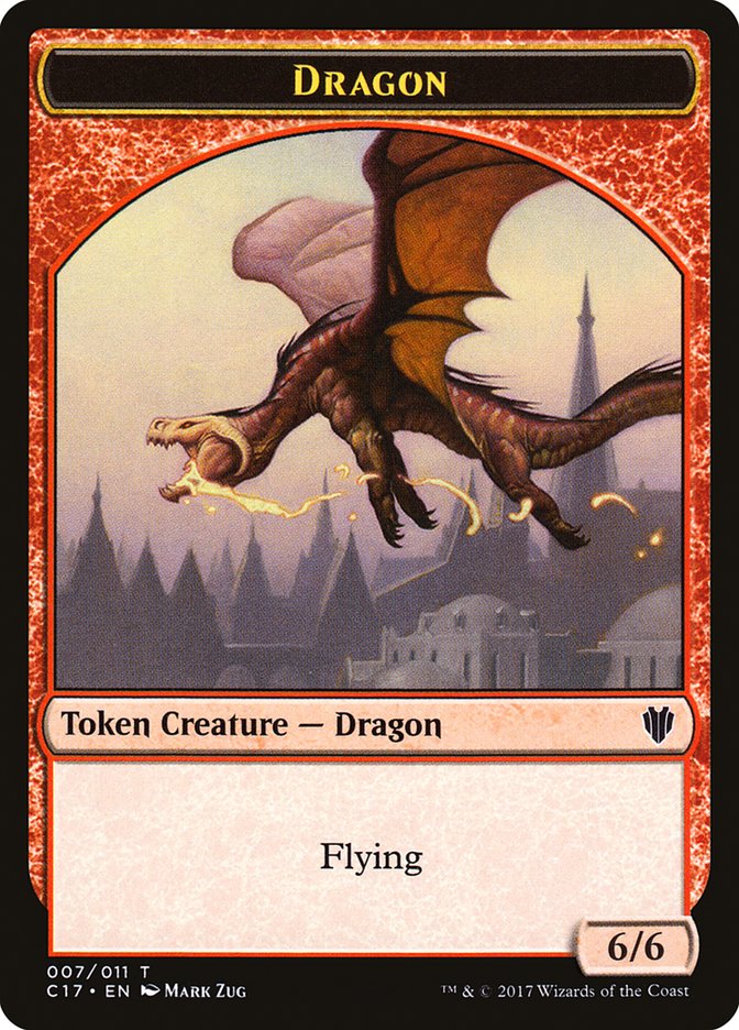 Cat Dragon // Dragon (007) Double-sided Token [Commander 2017 Tokens] | Gear Gaming Bentonville