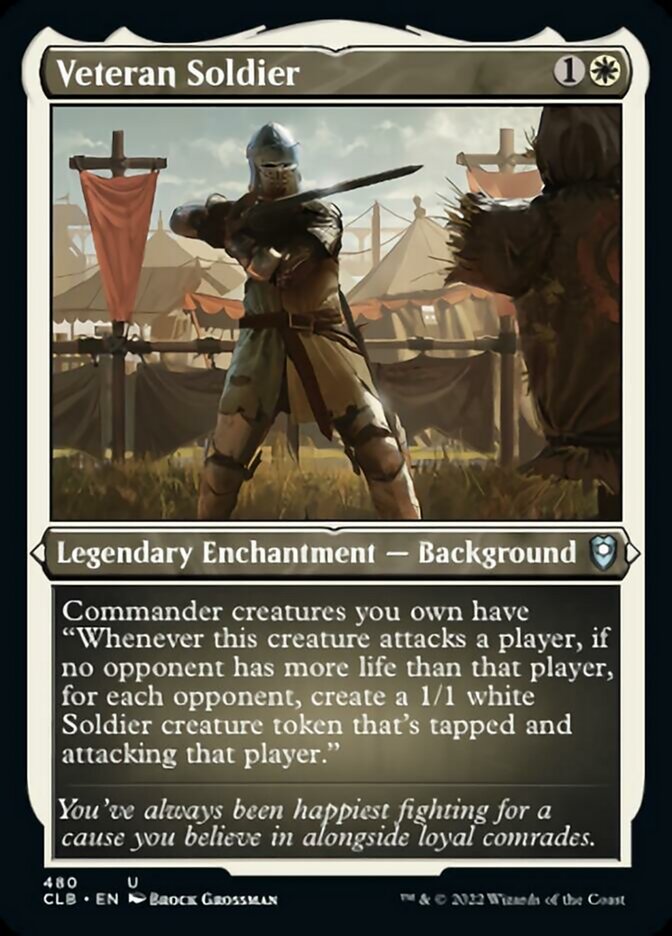 Veteran Soldier (Foil Etched) [Commander Legends: Battle for Baldur's Gate] | Gear Gaming Bentonville