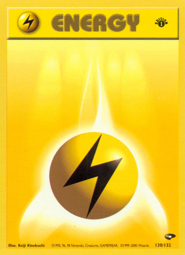 Lightning Energy (130/132) [Gym Challenge 1st Edition] | Gear Gaming Bentonville