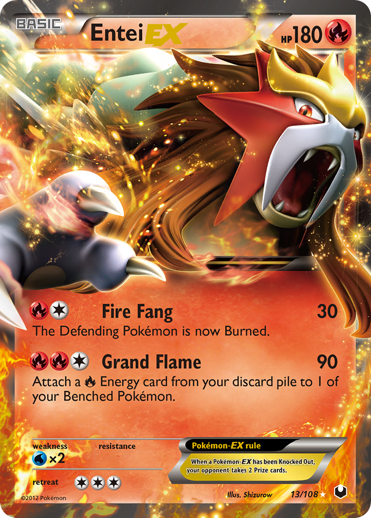 Entei EX (13/108) [Black & White: Dark Explorers] | Gear Gaming Bentonville