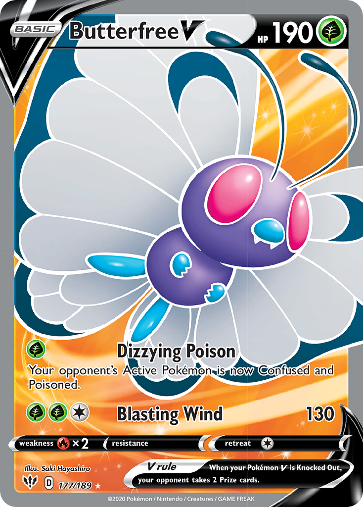 Butterfree V (177/189) [Sword & Shield: Darkness Ablaze] | Gear Gaming Bentonville