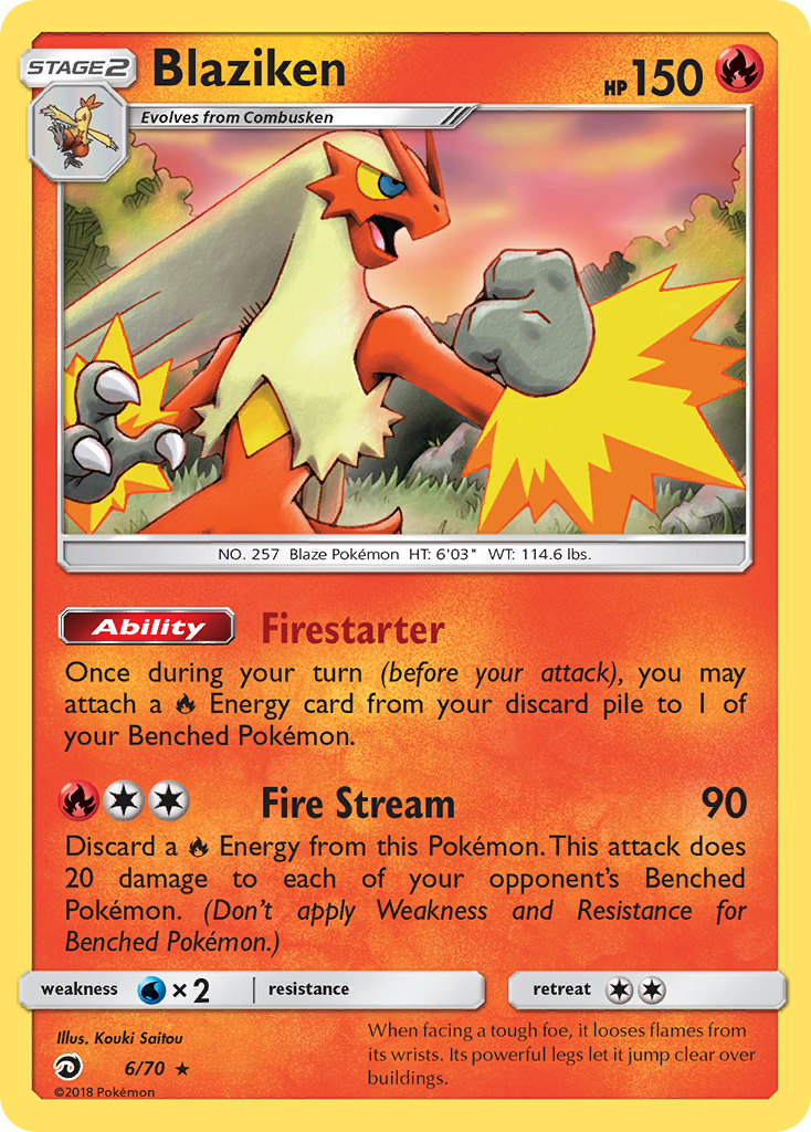 Blaziken (6/70) [Sun & Moon: Dragon Majesty] | Gear Gaming Bentonville