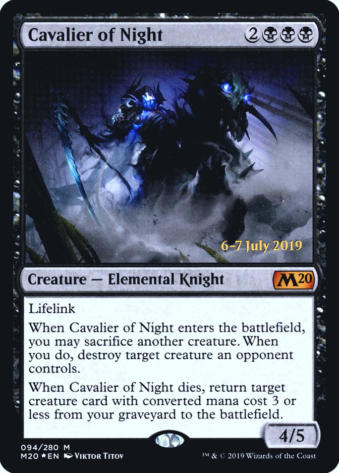 Cavalier of Night  [Core Set 2020 Prerelease Promos] | Gear Gaming Bentonville