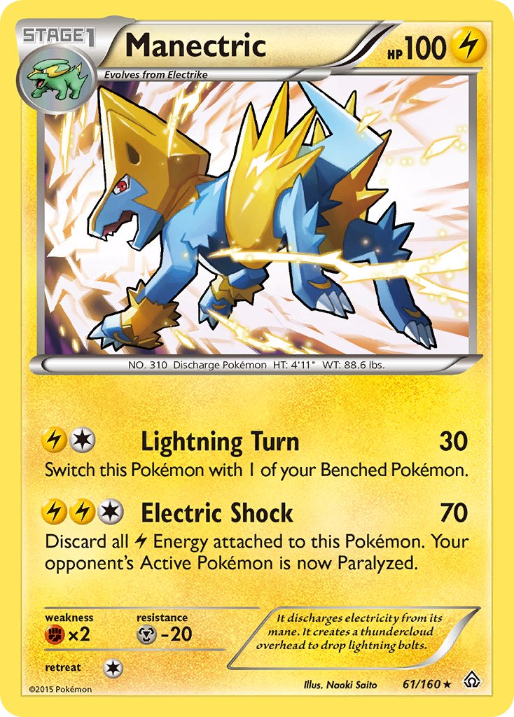 Manectric (61/160) (Theme Deck Exclusive) [XY: Primal Clash] | Gear Gaming Bentonville