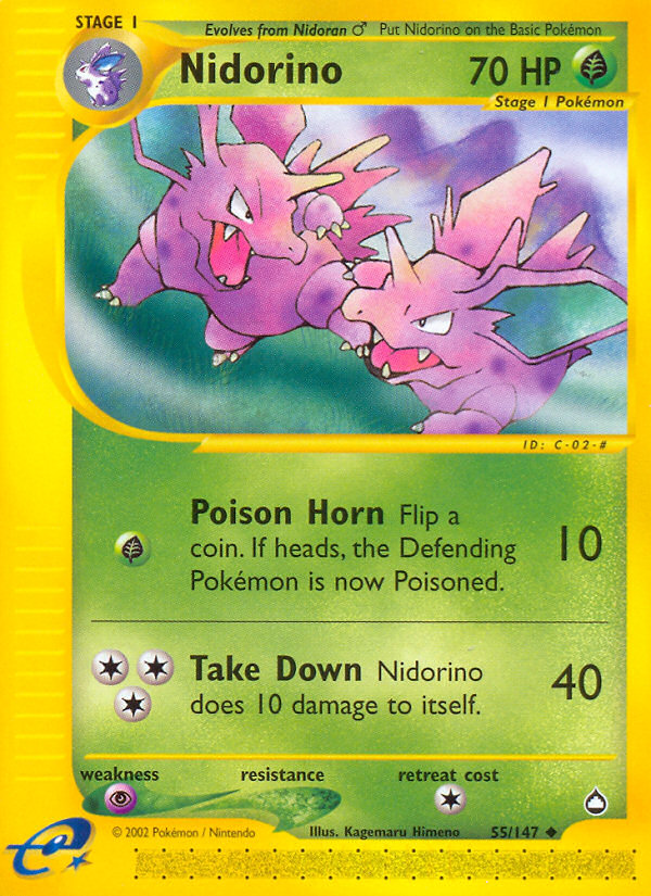 Nidorino (55/147) [Aquapolis] | Gear Gaming Bentonville