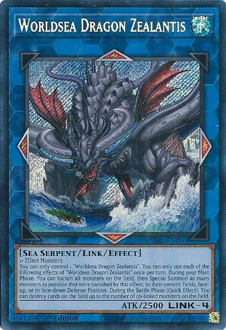 Worldsea Dragon Zealantis [DABL-EN050] Secret Rare | Gear Gaming Bentonville