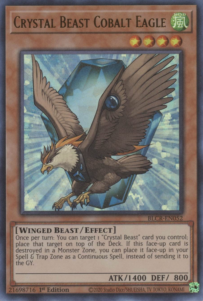 Crystal Beast Cobalt Eagle [BLCR-EN052] Ultra Rare | Gear Gaming Bentonville