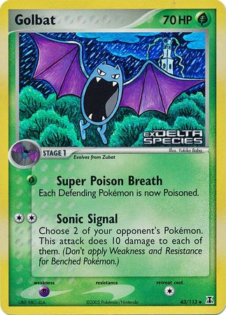 Golbat (43/113) (Stamped) [EX: Delta Species] | Gear Gaming Bentonville