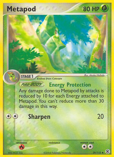 Metapod (39/112) [EX: FireRed & LeafGreen] | Gear Gaming Bentonville