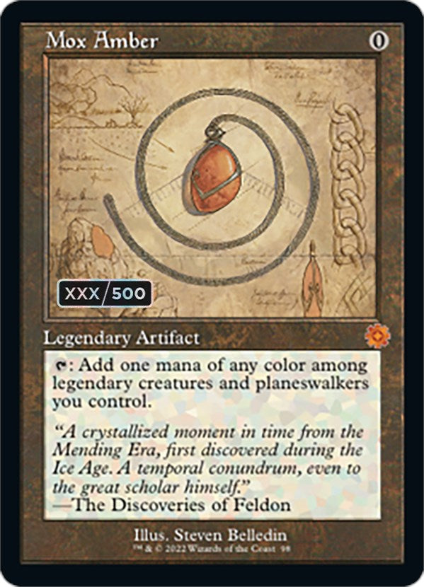 Mox Amber (Retro Schematic) (Serial Numbered) [The Brothers' War Retro Artifacts] | Gear Gaming Bentonville