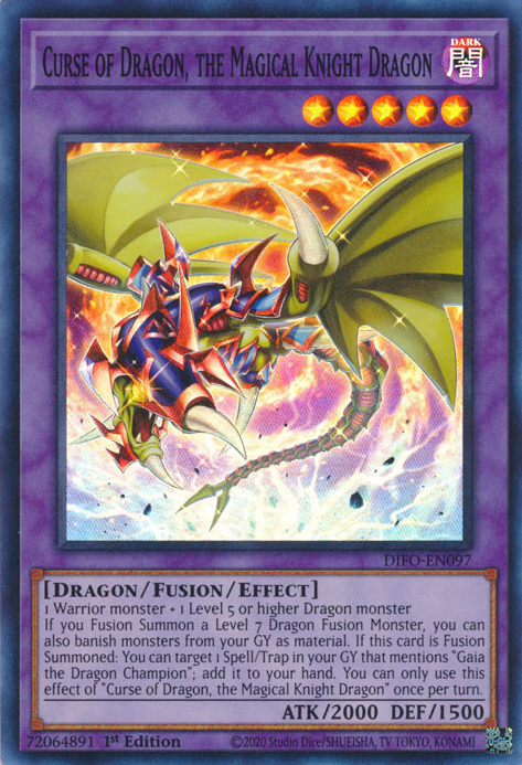 Curse of Dragon, the Magical Knight Dragon [DIFO-EN097] Super Rare | Gear Gaming Bentonville