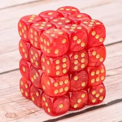 Red Pearl 12mm D6 block of 36 dice | Gear Gaming Bentonville