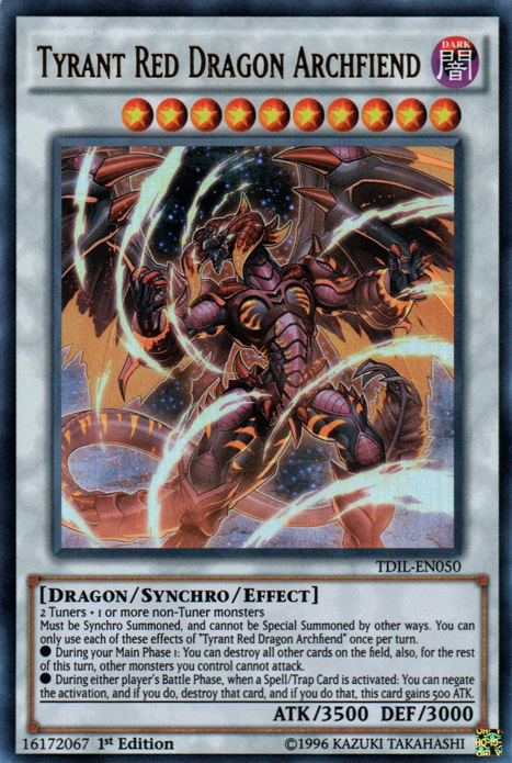 Tyrant Red Dragon Archfiend [TDIL-EN050] Ultra Rare | Gear Gaming Bentonville