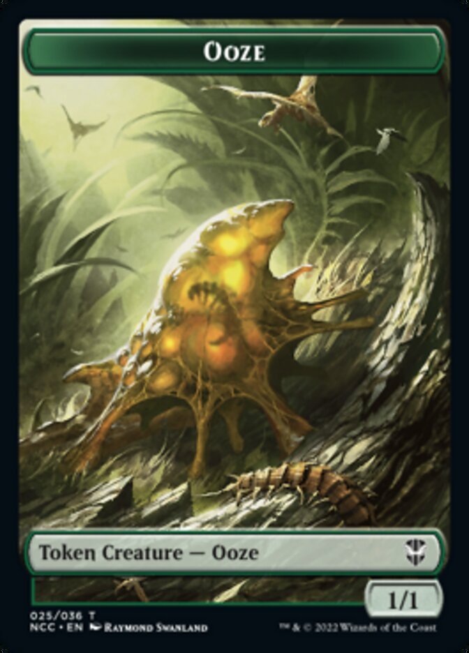 Ooze (025) // Treasure (015) Double-sided Token [Streets of New Capenna Commander Tokens] | Gear Gaming Bentonville