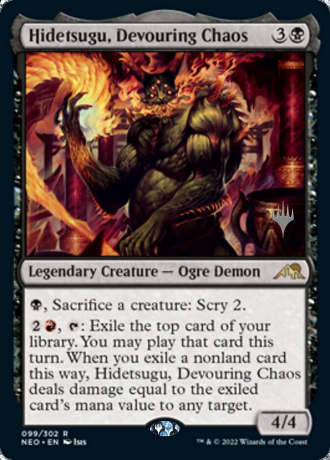 Hidetsugu, Devouring Chaos (Promo Pack) [Kamigawa: Neon Dynasty Promos] | Gear Gaming Bentonville