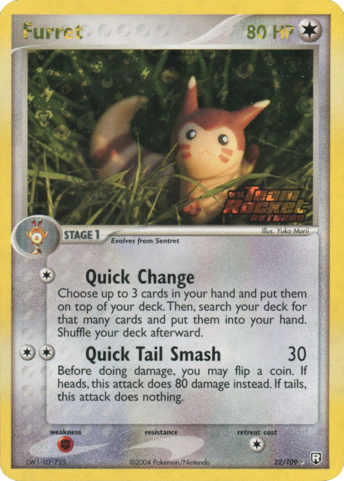 Furret (22/109) (Stamped) [EX: Team Rocket Returns] | Gear Gaming Bentonville