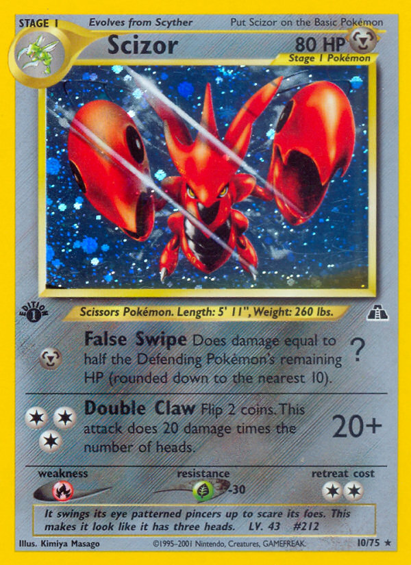 Scizor (10/75) [Neo Discovery 1st Edition] | Gear Gaming Bentonville