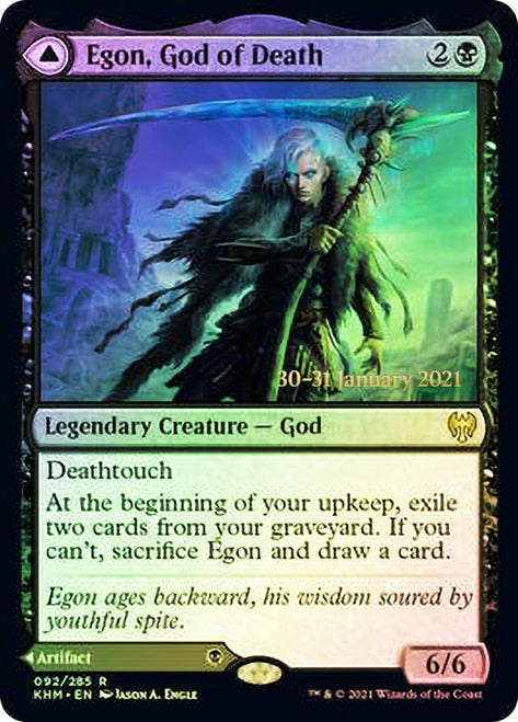 Egon, God of Death // Throne of Death  [Kaldheim Prerelease Promos] | Gear Gaming Bentonville